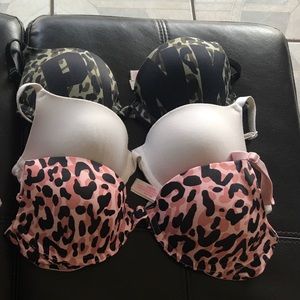 NWOT Pink Vs bras all size 32A BUNDLE